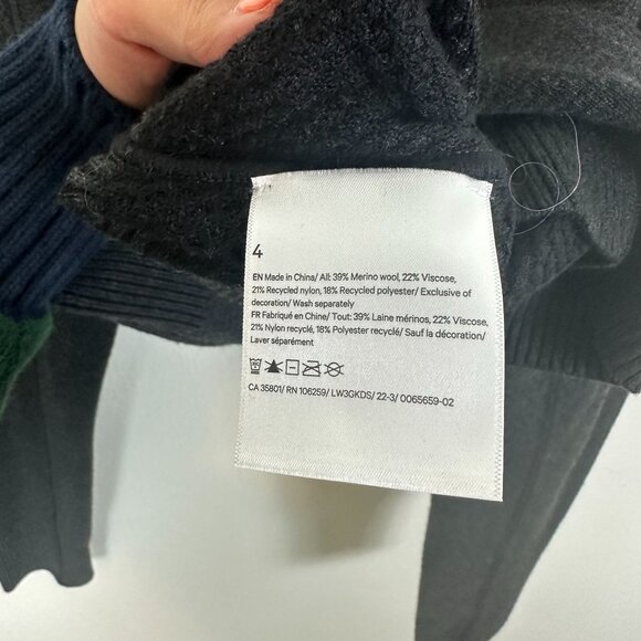 Lululemon All Around Full Zip Sweater 4 Black Merino Wool Blend Soft Knit Minima - Picture 8 of 8